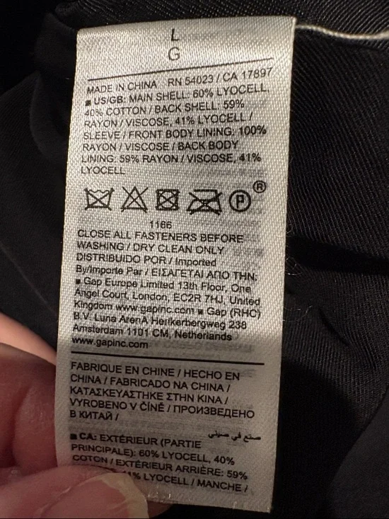 NWOT Banana Republic Drapey Black Trench Coat Sz Large. - Picture 5 of 7